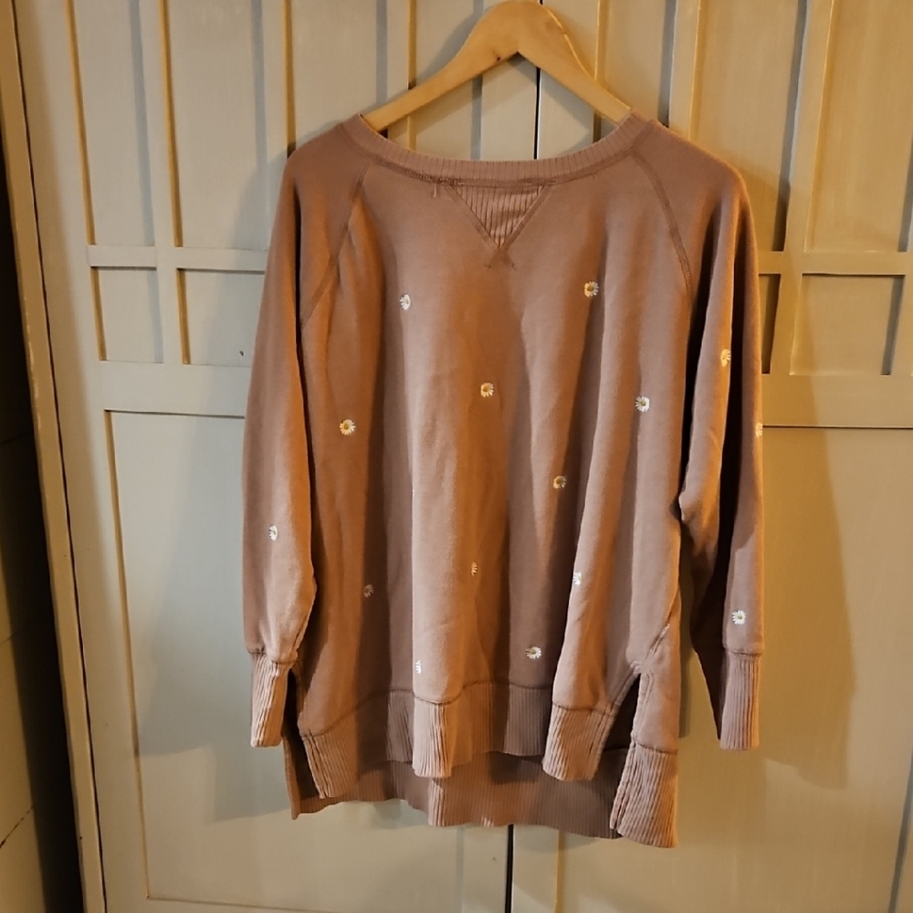Maurices Long Sweater With Embroidery